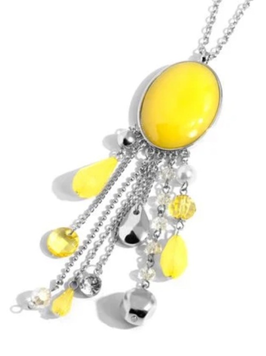 Paparazzi Jewelry - 💛🌟💛 “WHIMSICAL WISHES” YELLOW NECKLACE WITH FREE EARRINGS ~ PAPARAZZI❗️ 💛🌟💛
